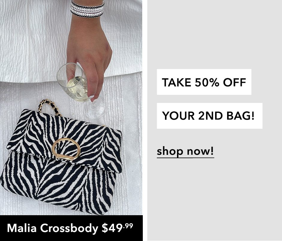 50% off your second bag!