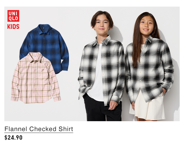 PDP4 - KIDS FLANNEL CHECKED SHIRT