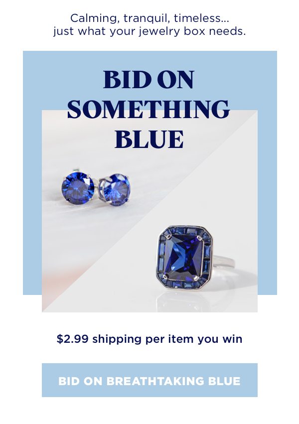 Bid on something blue with $2.99 shipping per item you win