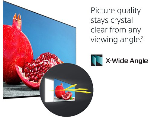 X-Wide Angle | Picture quality stays crystal clear from any viewing angle.(2)