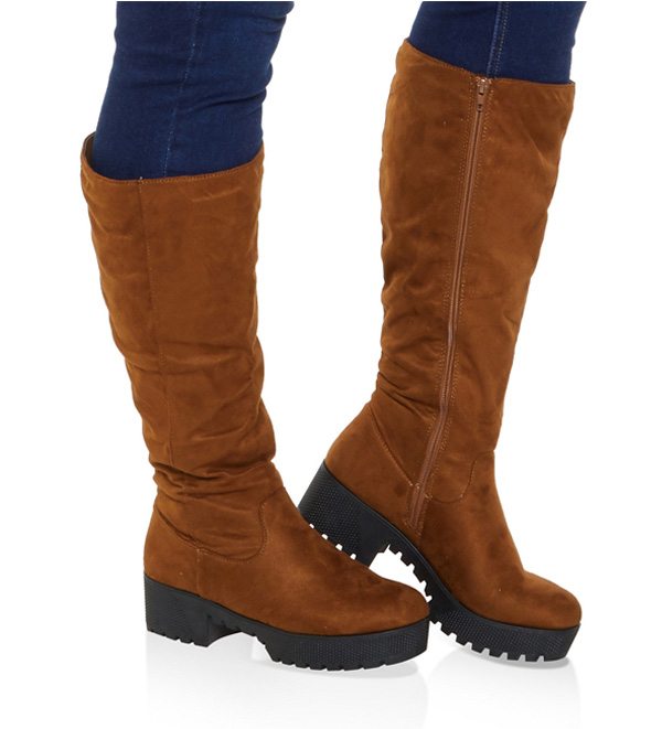 Tall Platform Wide Calf Boots