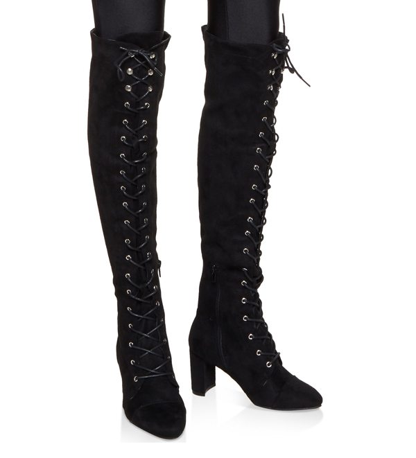 Lace Up Over the Knee Boots