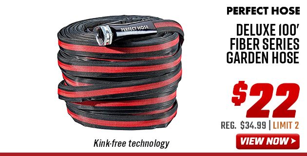 Perfect Hose Deluxe 100' Fiber Series Garden Hose