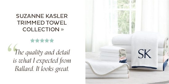 Suzanne Kasler Trimmed Towel Collection