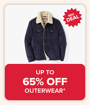 Up to 65% off outerwear. A jacket.