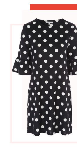 Monochrome spot dress