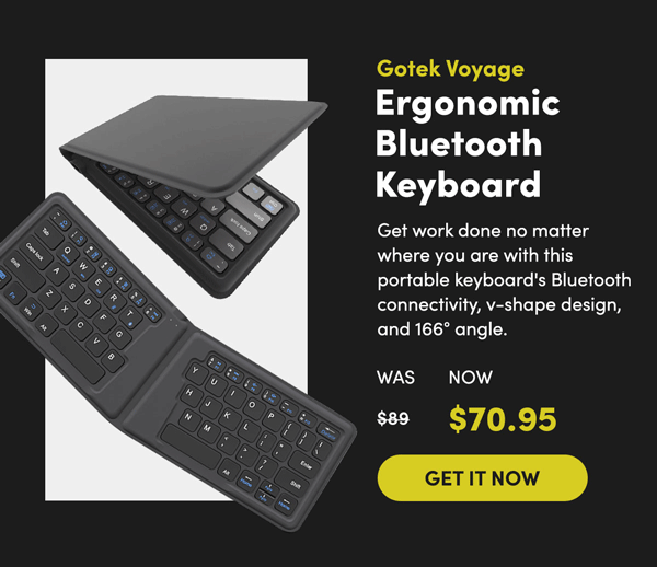 Ergonomic Bluetooth Keyboard | Get It Now