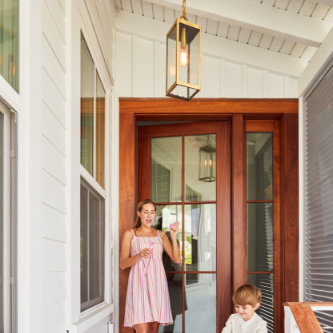 Brass hanging lantern