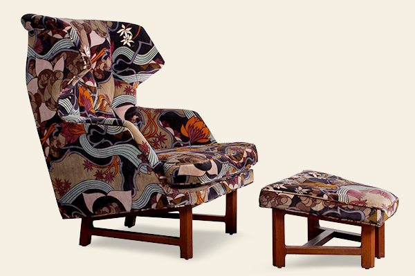 A Kaleidoscopic Upholstery Makes This Edward Wormley Chair a Show-Stopper