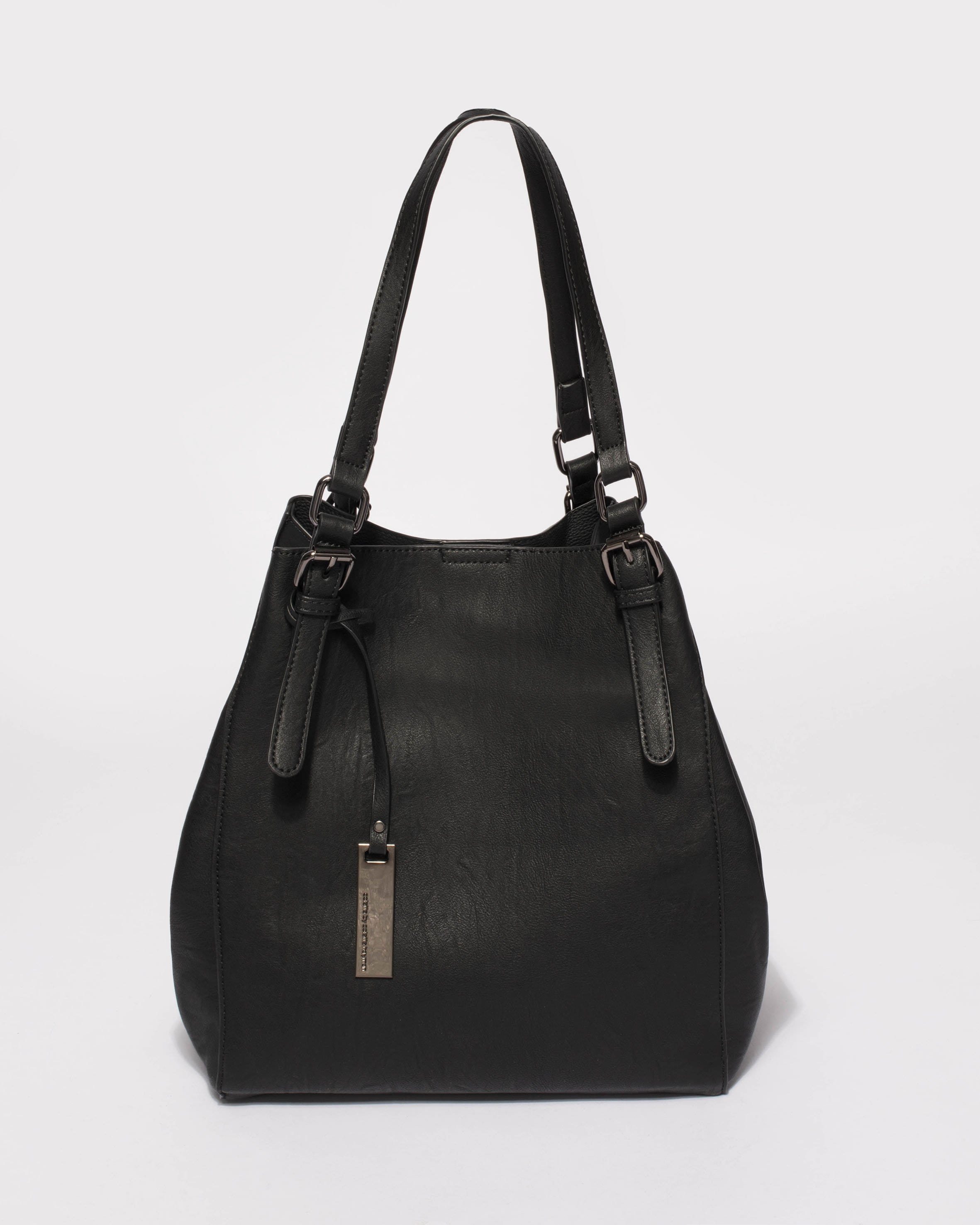 Image of Black Donna Slouch Tote Bag