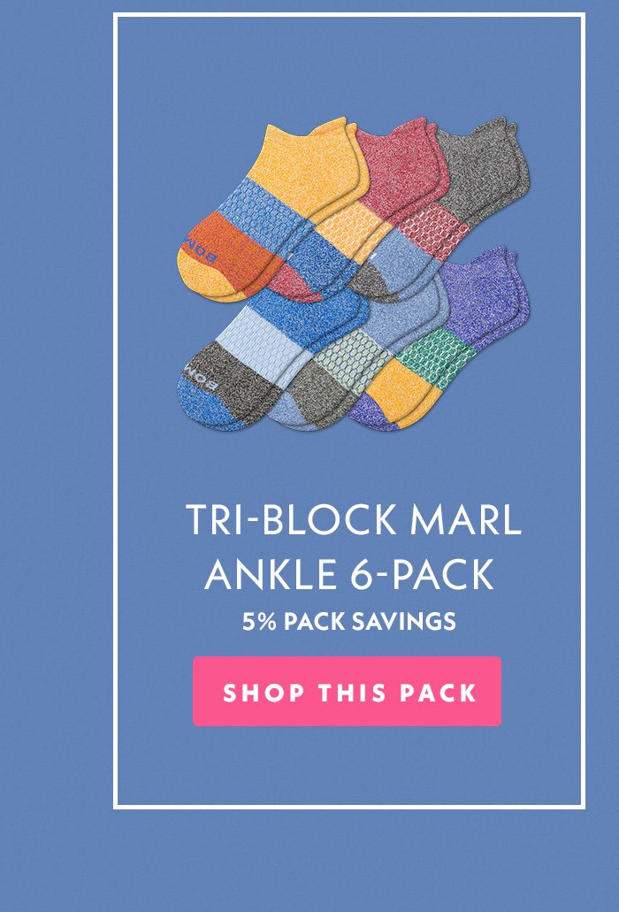 Tri Block Marl Ankle | Shop This Pack