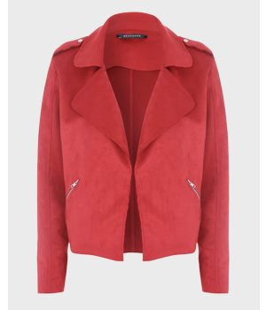 Womens Berry Suedette Jacket