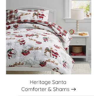 HERITAGE SANTA COMFORTER & SHAMS