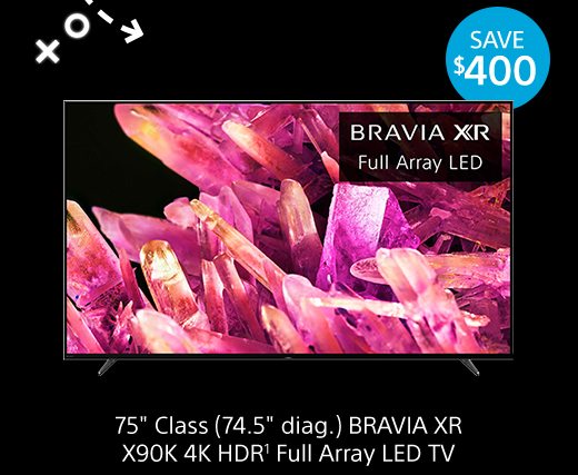 SAVE $400 | 75" Class (74.5" diag.) BRAVIA XR X90K 4K HDR(1) Full Array LED TV