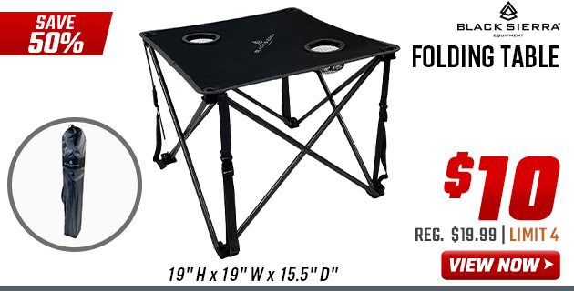 Black Sierra Folding Table 