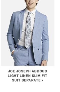 JOE Joseph Abboud Light Blue Linen Slim Fit Suit Separate>