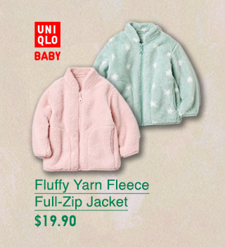 PDP8 - BABY FLUFFY YARN FLEECE FULL ZIP JACKET