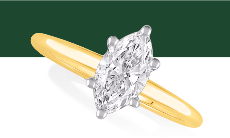 Lab-Created Diamonds by KAY Marquise-Cut Solitaire Engagement Ring 1 ct tw 14K Yellow Gold (F/SI2)