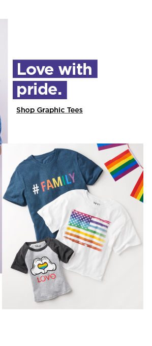shop pride graphic tees for the family.