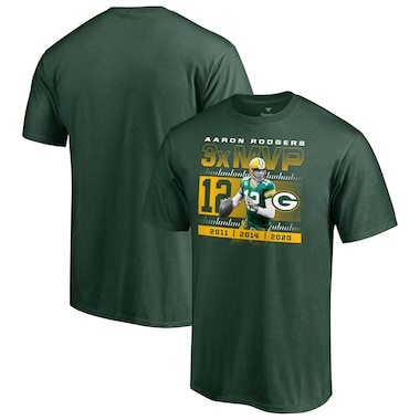 Aaron Rodgers Green Bay Packers Fanatics Branded 2020 NFL MVP T-Shirt - Green