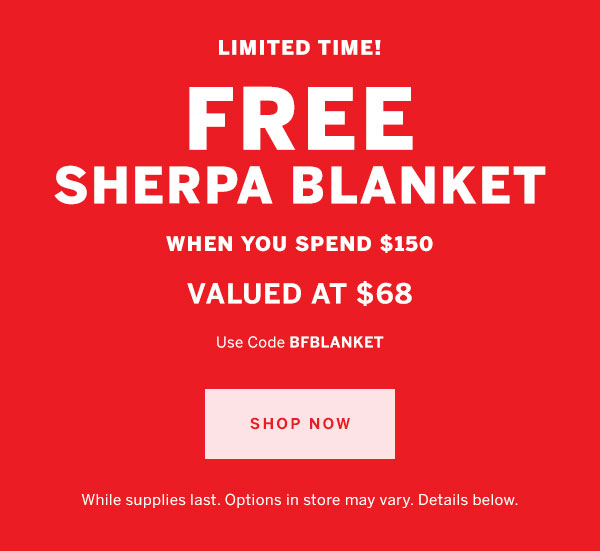 FREE SHERPA BLANKET