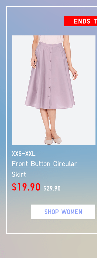 BODY10 - WOMEN FRONT BUTTON CIRCULAR SKIRT