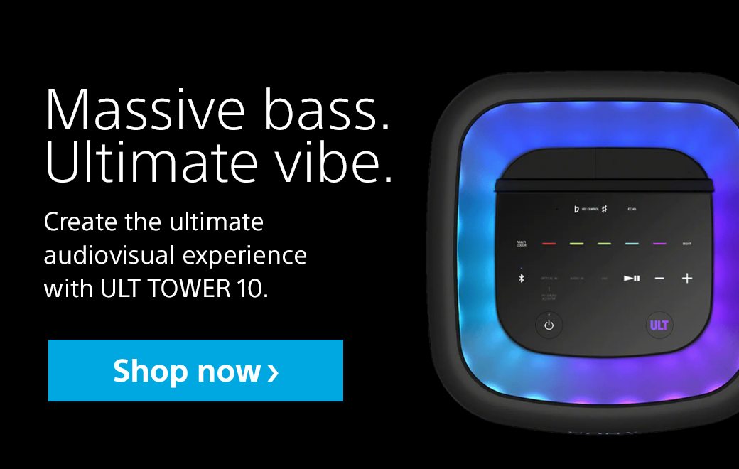 Massive bass. Ultimate vibe | Create the ultimate audiovisual experience with ULT TOWER 10.