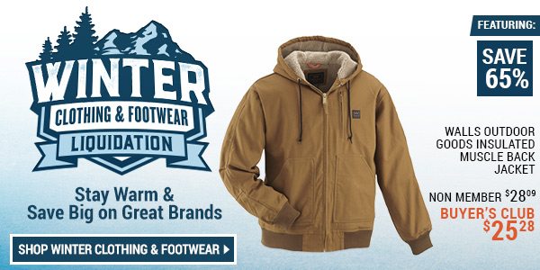 Winter Clothing and Footwear Liquidation - Stay Warm with Big Savings on Great Brands!