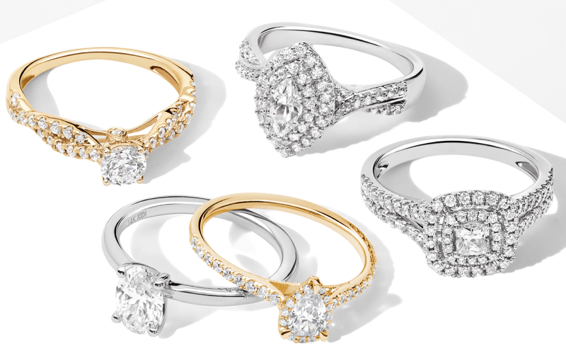 Assortment of beautiful diamond rings