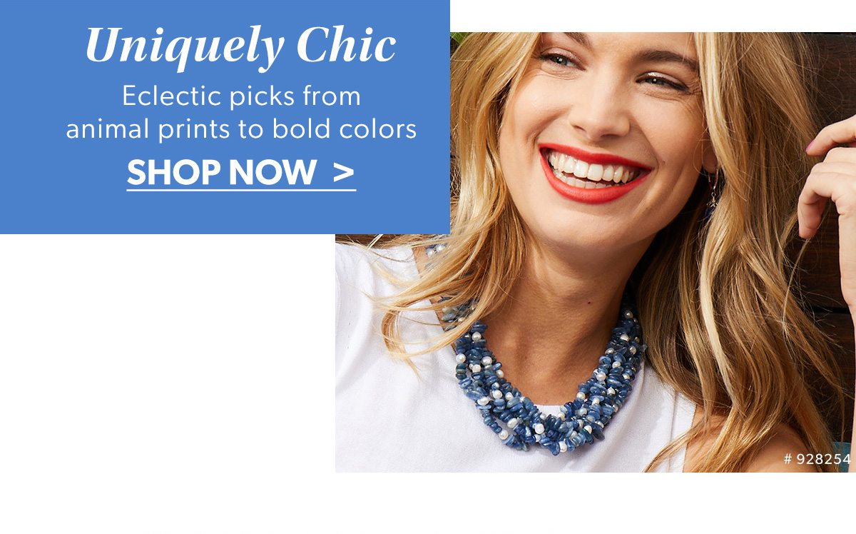 Uniquely Chic. Shop now