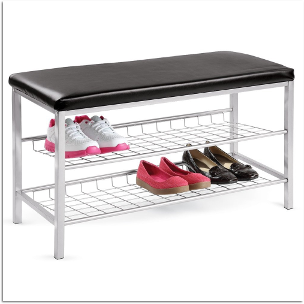 2-Tier Shoe Rack with Bench