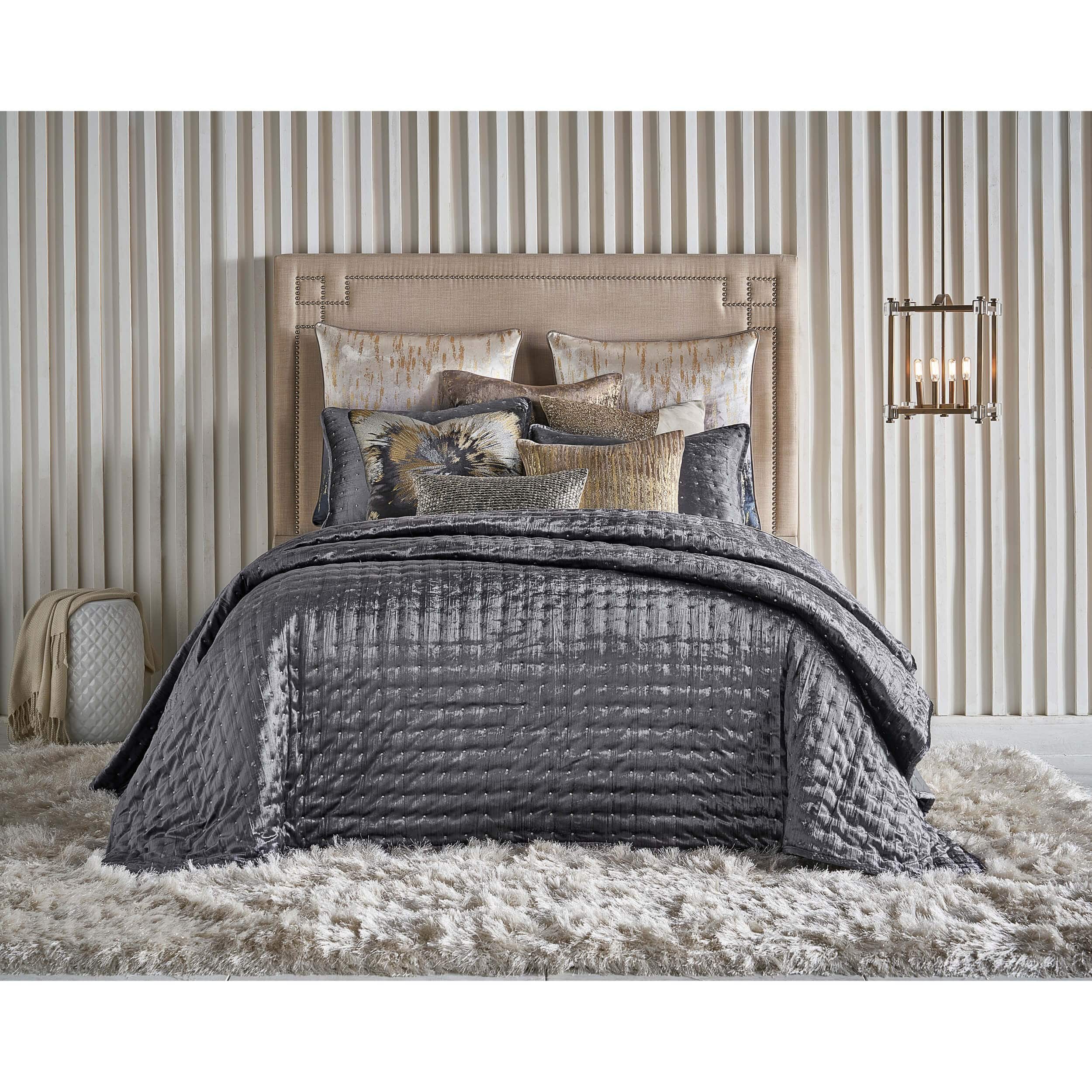 Image of Prato Quilt Set, Charcoal