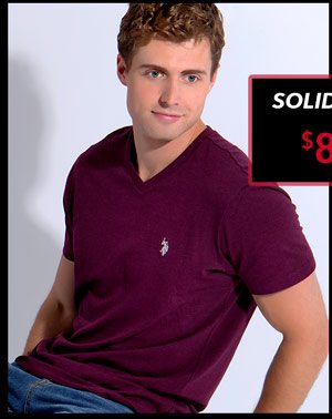 Men's Solid Tees $8.99