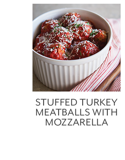 Stuffed Turkey Meatballs with Mozzarella