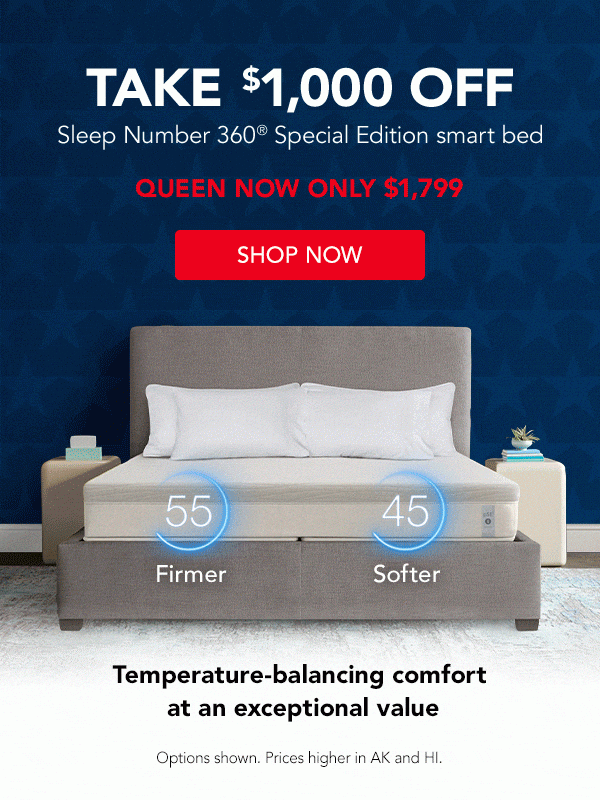 =Take $1,000 off special edition smart bed | Shop now