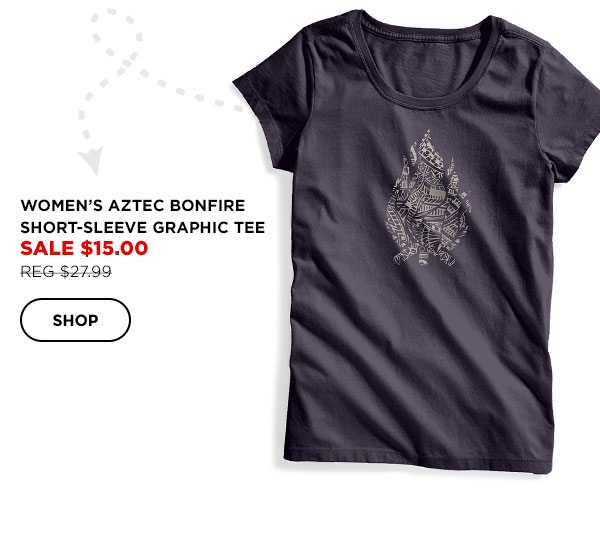 Women's Aztec Bonfire Short-Sleeve Graphic Tee Sale $15.00 Reg $27.99 - Click to Shop