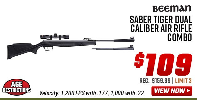 Beeman Saber Tiger Dual Caliber Air Rifle Combo