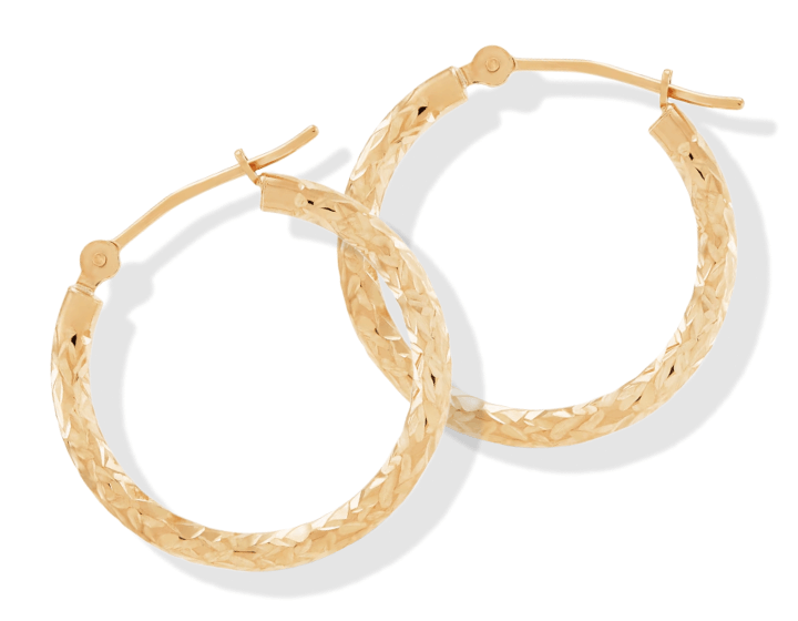 Hoop Earrings 14K Yellow Gold 20mm