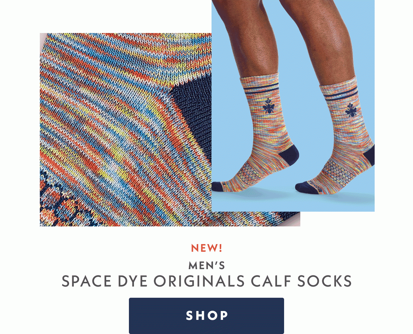 New! Men's Space Dye Originals Calf Socks | Shop