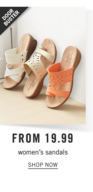 Doorbuster - Women's sandals from $19.99. Shop Now.