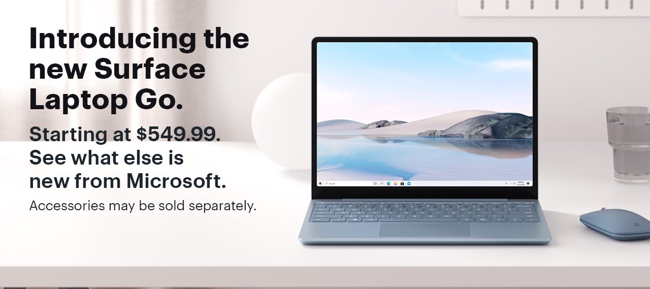  Introducing the new Surface Laptop Go. Starting at $549.99. See what else is new from Microsoft