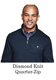 Diamond Knit Quarter-Zip
