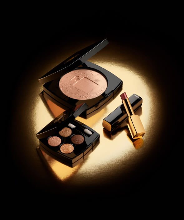 CHANEL Holiday Makeup featuring ÉCLAT LUNAIRE, LES 4 OMBRES and ROUGE ALLURE L'EXTRAIT