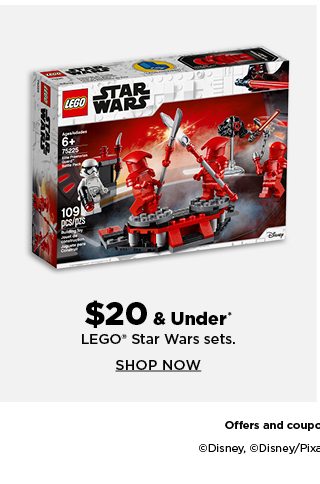 $20 and under star wars sets. shop now.