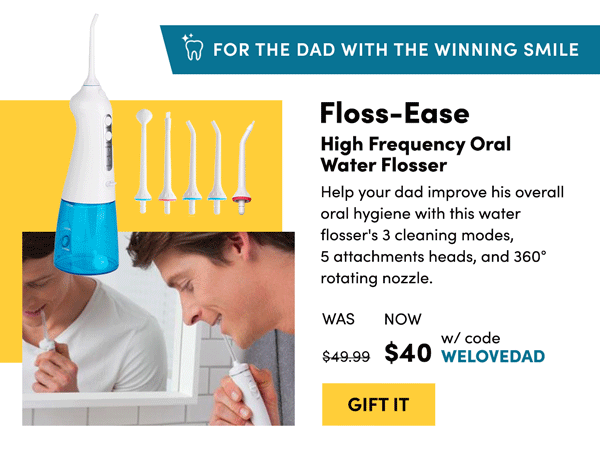 Floss-Ease High Frequency Oral Water Flosser | Gift It