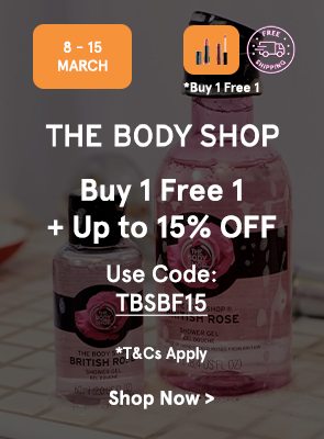 The Body Shop: Buy 1 Free 1 + Up to 15% Off