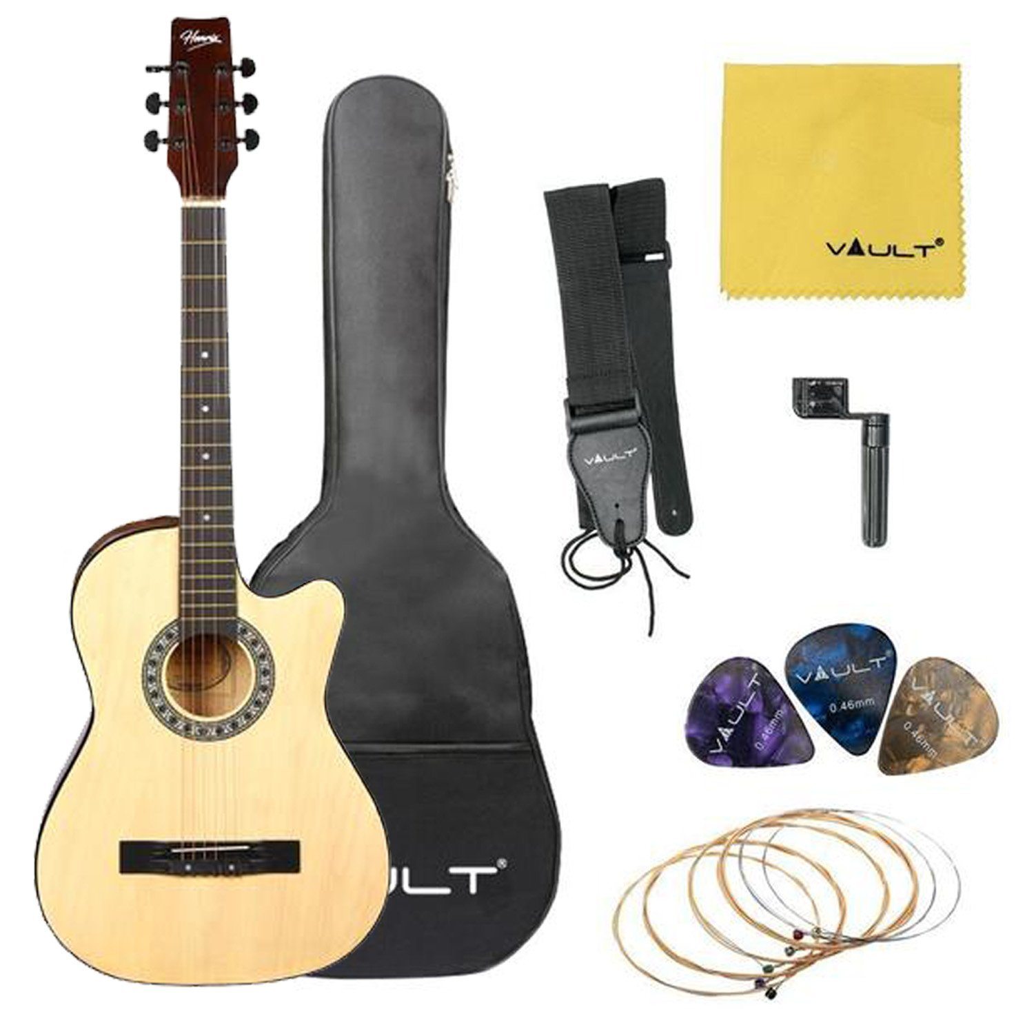 Image of Henrix 38C Cutaway Acoustic Guitar Starter Pack