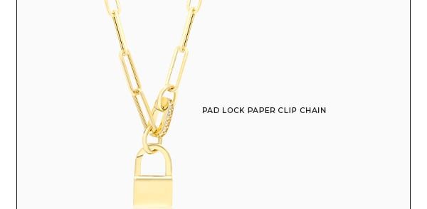 Pad Lock Push Lock Paper Clip Chain