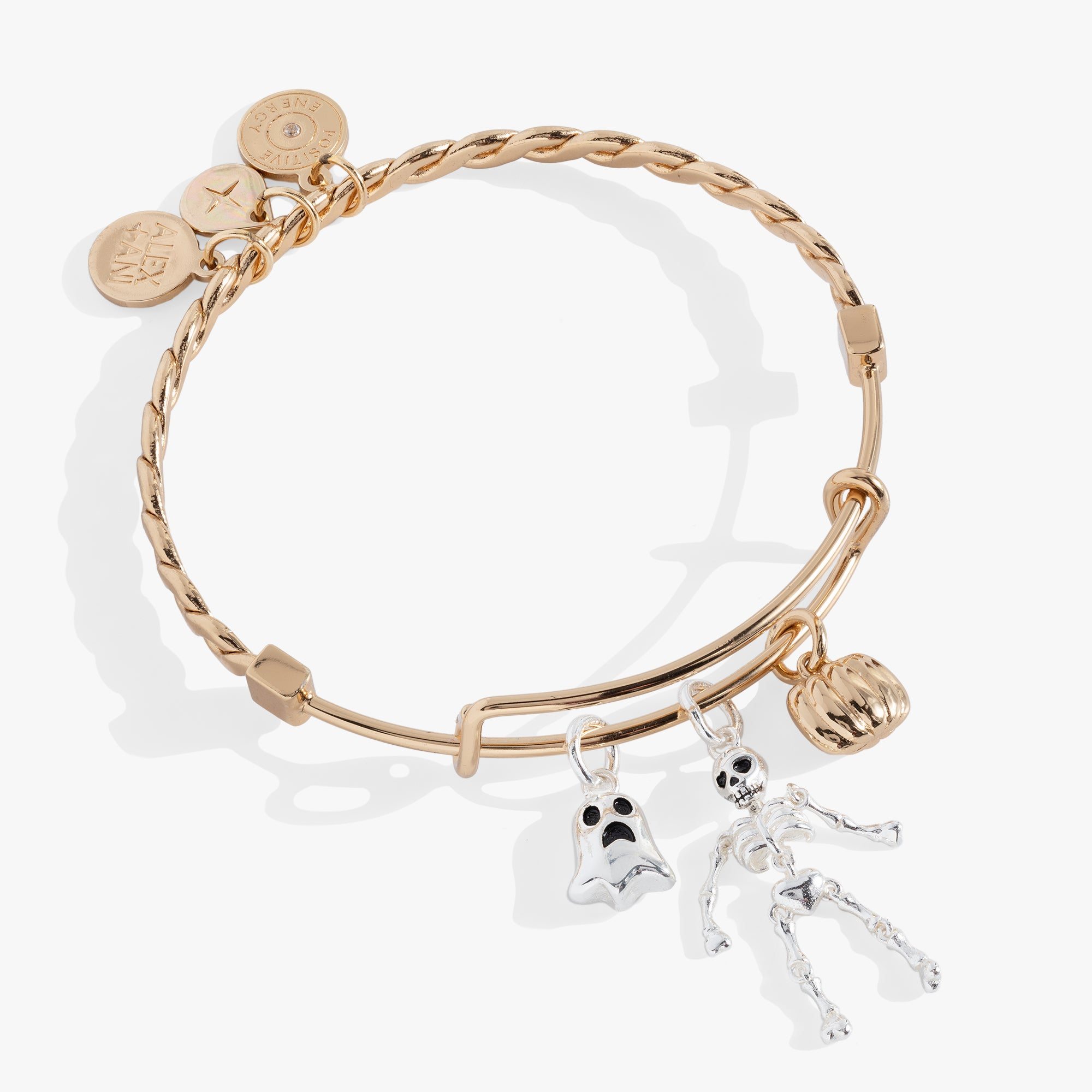 Image of Ghost, Skeleton and Pumpkin Trio Charm Bangle