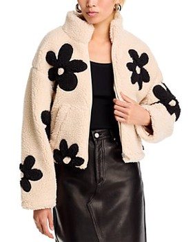 Blanknyc Floral Faux Fur Jacket